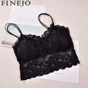 Reggiseno da donna Scava fuori Elegante senza maniche in pizzo Vendita Discoteca Cami Bralette Crochet Solid Crop Tank Flower Bra Vest Sexy Hot C18112701