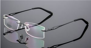 Wholesale-rimless Optical Titanium Alloy eyeglasses frame Myopia Prescription glasses frames