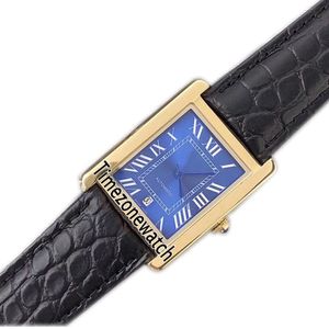 Ny 42mm Solo W1018855 Gul Guld Blå Ring Roma Mark Blå Händer Automatisk Mens Watch Leather Sapphire Klockor 7 Färger TidszoneWatch E06B2