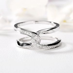 Infinity Cross X Shaped Ring For Women With Halo Micro Paved Birthday Gift For Women Wholesale Lots&Bulk With Size 6-10