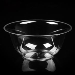 300ML одноразовый салат-чаша Прозрачная пластиковая плодовая чаша Круглый прозрачный взнос контейнеров для кухонной вечеринки