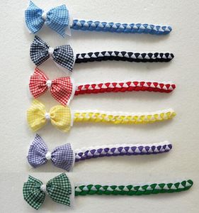 ヘア・バン・ラップ弓クリップPonytail Holder Gingham Plat柄ドーナツリングヘッドラップガールレディースヘアバンドヘッドバンドPD020