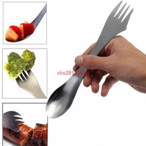 Fork spoon spork 3 in 1 tableware Utensile posate in acciaio inox Utensile da cucina Pic-nic all'aperto / coltello / forchetta