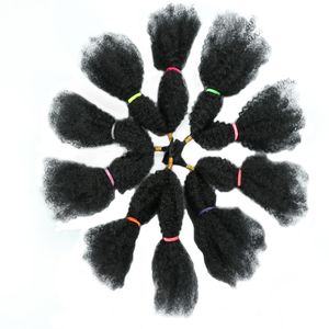 Synthetic Afro Kinky Curly Bulk Hair Braiding Natural Black Afro Twists Crochet Hair Extensions Synthetic Hair Extensions for Black Women