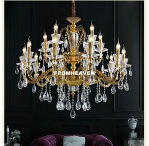 Free Shipping Crystal chandelier For Living Room Bronze Chandelier Decoration Modern Chandeliers Lighting Kitchen Hanging Lamp