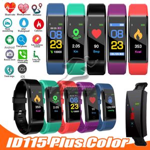 Nadgarstek ID115 Plus Smart Wrist Band Color Screen Fitness Tętno Krokomierz Krokomierz Sportowy Zegarek na Androida