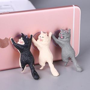 480 pcs Titular do telefone Cute Cat Support Resin Titular do Telefone Celular Suporte Sucker Tablets Desk Tither Design Smartphone