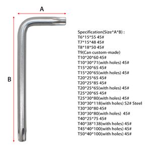 L Shaft T6 T7 T8 T9 T10 T15 T20 T25 T30 T40 T45 T50 Security Torx Screwdriver High torque low cam-out Drop Retail