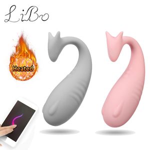 Libo Отопление приложение на расстоянии пульты дистанционного управления Vibrator 8 скоростей вибрирующие яйца клитора G-Spot вибратор для взрослых секс игрушки для женщины Y19062802