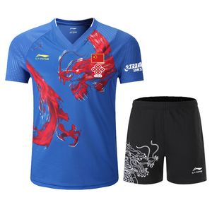Wholesale Table Tennis T-shirt National Team Competition Wear CP Player Edition Top 12 Chinese Dragon Sports Wear, Badminton T-shirt, Tennis Shirt