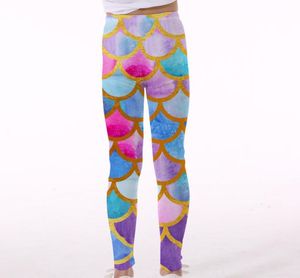 Leggings 3D per bambini a sirena Pantaloni per bambini per bambini Stampa ookie Dessert Party Girls Leggings per fitness casual LJJK1849