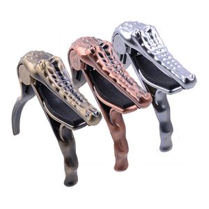 Metal Multi Color Capo Professional Crocodile Capo för Folk Akustiska Guitar Delar Tillbehör