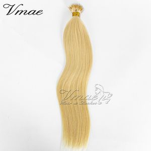 VMAEインディアン人間のバージンレミー20インチの単一描画ストレート100Gブロンドナノリングチップケラチンプリボンドの人間の髪の伸び