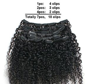 Wholesale african american natural hair extensions for sale - Group buy Brazilian Remy Virgin Hair Kinky Curly B C Natural Color African American Clip In Hair Extensions Gram Set quot