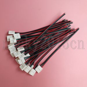 3pin uzatma konnektörü Tek klips kablo tel lehimsiz 10mm genişlik AdresalBe WS2811 WS2812B SK6812 IC LED Esnek Strip Işık