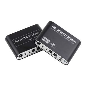 Freeshipping Новейший SPDIF / 5,1 / 2,1-канальный AC3 / DTS Digital Audio Converter Снасти Surround Sound Rush Decoder для DVD-плеер США штепсель