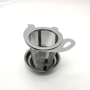 100sets Tea Mesh Infuser Reusable Tea Strainer Teapot Stainless Steel Loose Tea Leaf Filter Drinkware SN3885