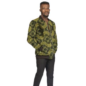 Afrikanische Mannjacke heller Wachsdruck Stehkragen Mantel Dashiki Baseball Jacken Foot Kinder Afrika Kleidung Customized