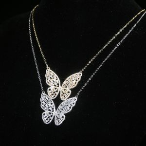 2020 einfache Stil Hohl Vintage Niedlichen Tier Schmetterling Schlüsselbein Kette Schmuck für Frauen Lange Pesonalized Anhänger Halsketten