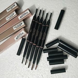 2021 Hot Makeup Double Eyebrow Pencil Brow Pencil Crayon Ebony Mjukt Brun Mörk Brun Medium Brun Choklad