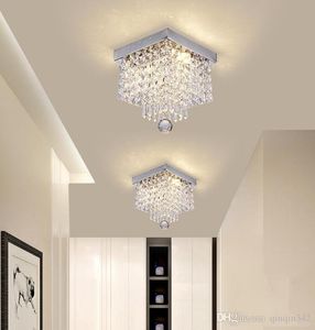 2019 Ny Fashion Square Crystal Chandeliers LED-lampor Restaurang Korridor Hög Power Led Chandelier Led Luster Light Clandelers