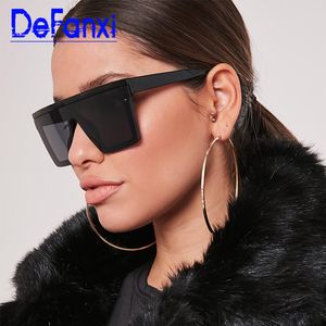 Quadrado Plástico Preto Óculos de Sol Mulheres Mens Mens Sun Óculos de Sol Liso Quadro Grande Tons de Moda Marca Sunnies UV400