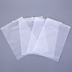 Frosted Clear Plastic Bags Resealable Polypropylene Poly Bags for Packaging,Self Seal & Reinforced -Storage Bags with Slider Closure 20 Micron Thick 122334