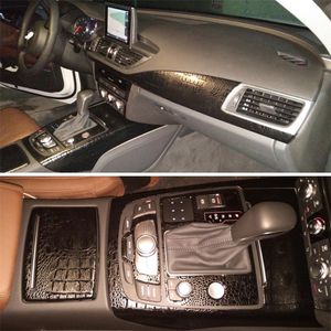 For Audi A7 2011-2018 Interior Central Control Panel Door Handle 3D 5D Carbon Fiber Stickers Decals Car styling Accessorie212F