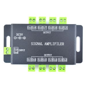 DC5V Sinyal Amplifikatörü SPI Çıktı Symphony 8 Müzik Denetleyicisi için Kontrol Grubu Amplifikatörü WS2811 2812 LED Şerit