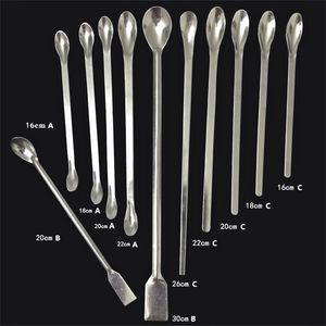 Stainless Steel Medicinal Spoon Sampling Medicine Spoons Single And Double Head Reagent Weighing Spoon For Chemistry Experiment Pharmacy