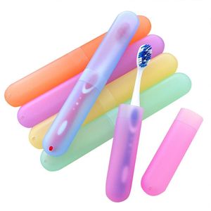 Plastic Toothbrush Holder Travel Camping Tour Toothbrush Case Hiking Portable Toothbrush Tube Cover Storage Box Protect Holder
