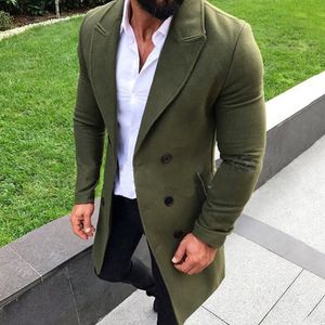 Mascube Fashion Winter Trench Coat Mens Jacket Men Long Overcoat Classic Jackets Slid Slim Fit Outwear Abrigo Hombre