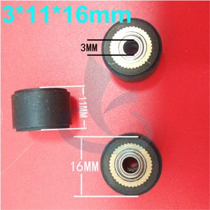 Qualidade Roland rolo de borracha de diâmetro interno três milímetros 4 milímetros para Roland guilhotina de papel roda de rolos de prensa de aperto 3x11x16mm 4x11x16mm