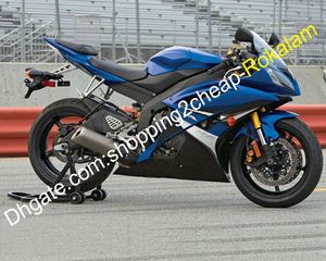 For Yamaha Motorbike Shell YZF-R6 YZFR6 YZF R6 YZFR600 Blue Black Fairing 2008 2009 2010 2011 2012 2014 2015 2016 (Injection molding)