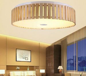 Salon Yatak odası Plafonnier için Yüzey Monteli MEŞE Modern Led Tavan Işıklar Yuvarlak Tavan Avizeler Ahşap Tavan Lambası MYY Led