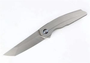 In vendita! Coltello chiudibile Flipper M390 Tanto Blade TC4 Maniglia in lega di titanio Cuscinetto a sfera Coltelli pieghevoli da tasca EDC da campeggio all'aperto