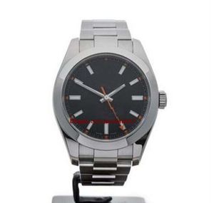 Regalo de Navidad Relojes de pulsera de alta calidad Relojes mecánicos para hombre RELOJ DE ORO DIAL NEGRO 16718 40MM - W3934