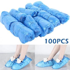 Plastic Disposable Shoe Covers Outdoor Indoor Cleaning Shoe Cover Cleaning Overshoes Protective Shoe Covers 100pcs pack 150lots OOA8075