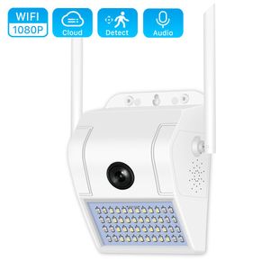 1080p Wireless WiFi IP câmera de 2MP Lâmpada de parede da câmara de segurança ao ar livre Áudio Bidirecional holofote cor Night Vision Camera Wifi V380