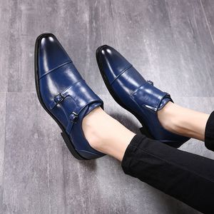 double strap monge sapatos de couro sapatos homens de negócios apontou italianos sapatos oxford para os homens moda chaussure classique homme herenschoenen 2019