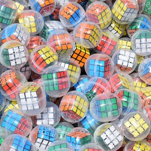 3cm mini storlek Magic Cube Mosaic Puzzle Cube Capsule Toy Mosaics Cubes Spela pussel Games Kids Intelligence Learning Education Toys Toys Toys for Children