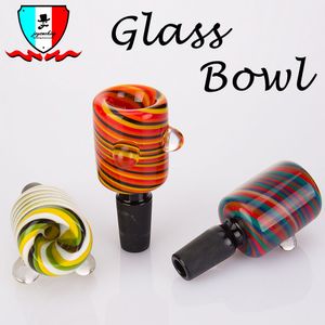 Glasskål Glas Herb Holder Rökningstillbehör med 14 mm och 19 mm manliga fog för glasbongs vattenledningar