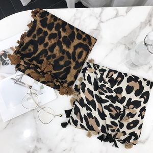 Mulheres Leopardo Longo Lenço Quente Sexy Leopardo Dot Xale Viscose Senhoras Wrap Scarf Outono Inverno Impressão Envoltório Pashminas Sjaal Muçulmano Hijab Baixada