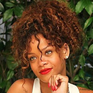 Human Curly Hair Ponytail African American Short Afro Kinky Curly Wrap Drawstring Puff Pony tail Hair Extensions Honey Blond 27# color