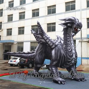 カスタマイズされた大きなインフレータブルドラゴンモデルハロウィーンの装飾のためのロングテール付きの邪悪な古代の飛ぶドラゴン球体