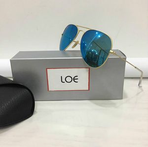 2020 Pilot Stil Sonnenbrillen für Männer Frauen Metallrahmen Flash Spiegelglas Objektiv Mode Sonnenbrillen Gafas de sol mm mm