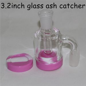 Rökning Glass Reclaim Catcher Adapter 14mm 18mm Man Kvinna 45 90 med Reclaimer Dome Nail Ashcatcher Adaptrar för vatten Bongs DAB Rigs