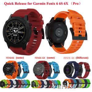 26 22 20mm Watchband for Garmin Fenix 5X 5 5S Plus 3 3 HR Forerunner 935 Watch Quick Release Silicone Easy fit Wrist Band Strap Factory Sale