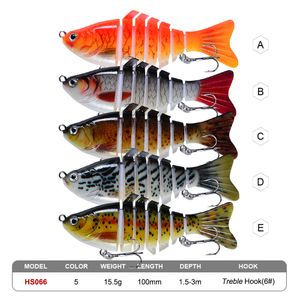 Lure 15.5g 10cm Multi-Section Fishing Bait 7 Section Simulation Hard For Saltwater Freshwater Trout Bass Salmon