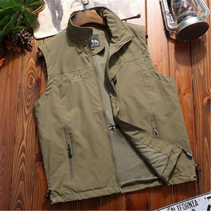 Gilet tattico cappotto uomo fotografo gilet giacca senza maniche uomo cargo pesca escursionismo abbigliamento taglie forti 5XL